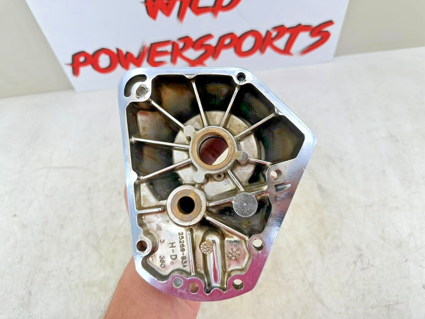 1995 HARLEY SOFTAIL Chrome Engine Motor Right Side Cam Nose Cone Cover 25266-93A