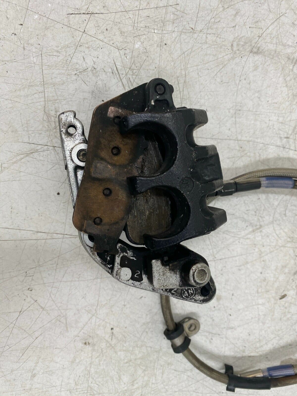2005 Triumph Bonneville Left Front Brake Caliper Braided Hose Works
