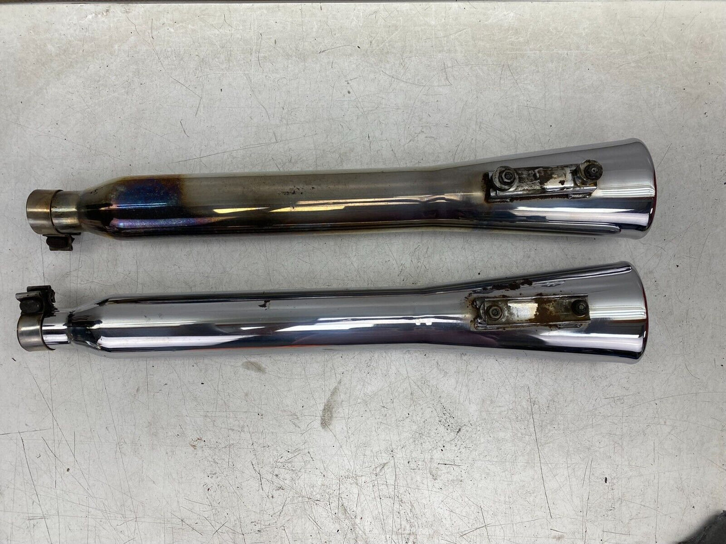 2000 HARLEY DAVIDSON FLH ROADKING EXHAUST SYSTEM SLIP ON MUFFLER SILENCER CHROME