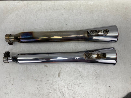 2000 HARLEY DAVIDSON FLH ROADKING EXHAUST SYSTEM SLIP ON MUFFLER SILENCER CHROME