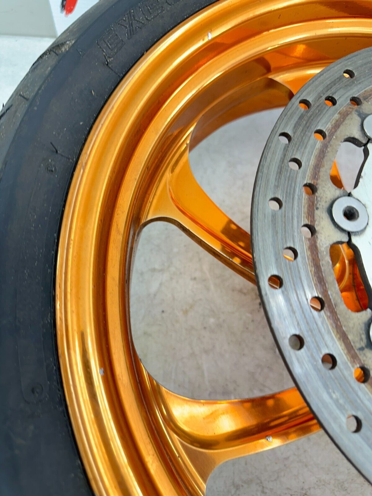 2006 Victory Kingpin 18x5 Rear Wheel Rim/Orange