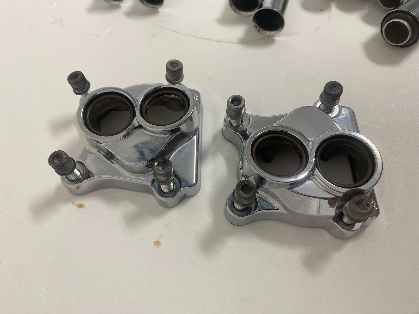 99-16 Harley Davidson Twin Cam Engine Motor Chrome Pushrod Cover Guards Cap