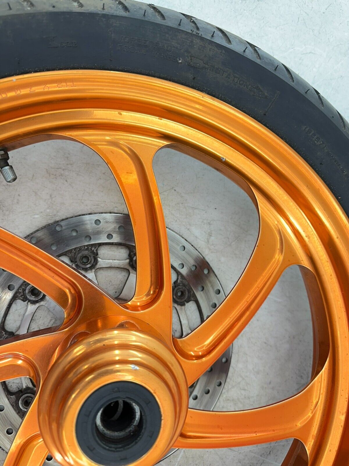 2006 Victory Kingpin 18x3 Front Wheel Rim/Orange