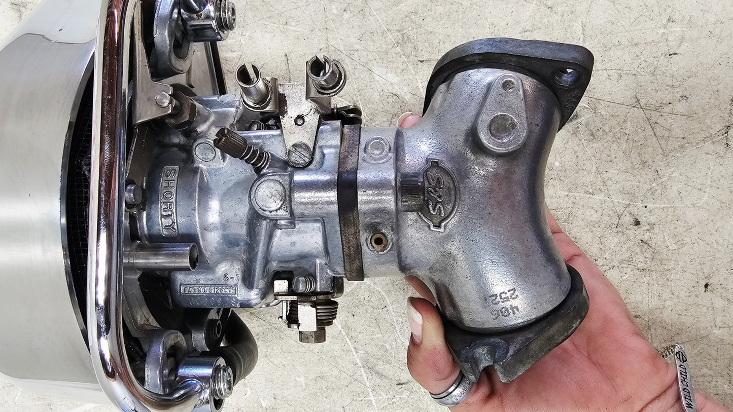 1993 HARLEY SOFTAIL S&S Shorty Carb Carburetor & Intake Air Cleaner Cover