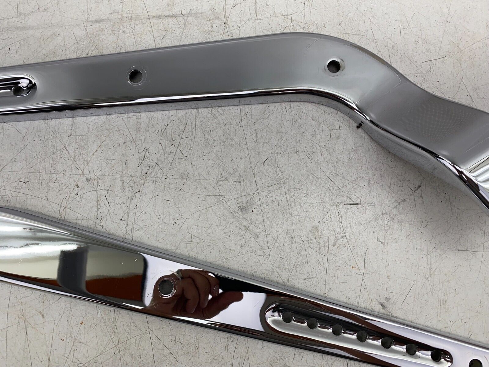 2005 HARLEY DAVIDSON SOFTAIL CVO Chrome Rear Fender Frame Strut Arm Bars