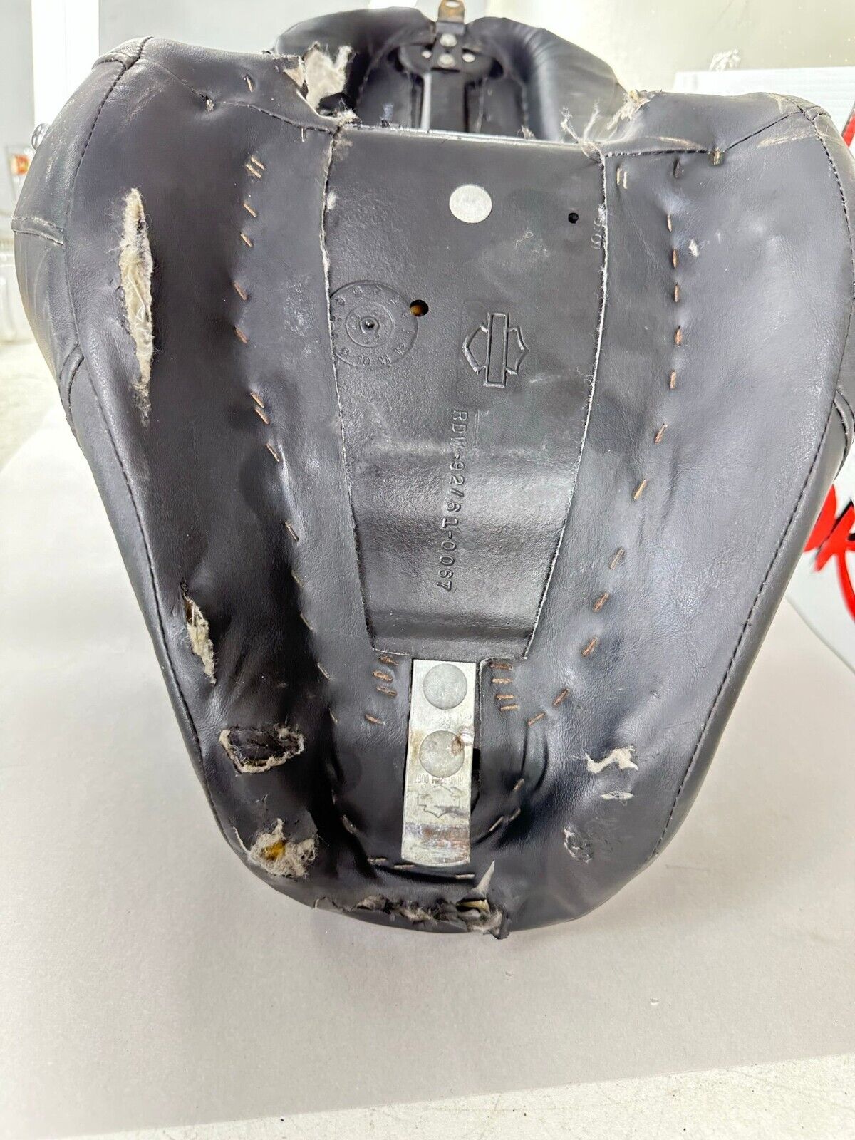 2003 HARLEY SOFTAIL DEUCE OEM Seat + Driver Backrest