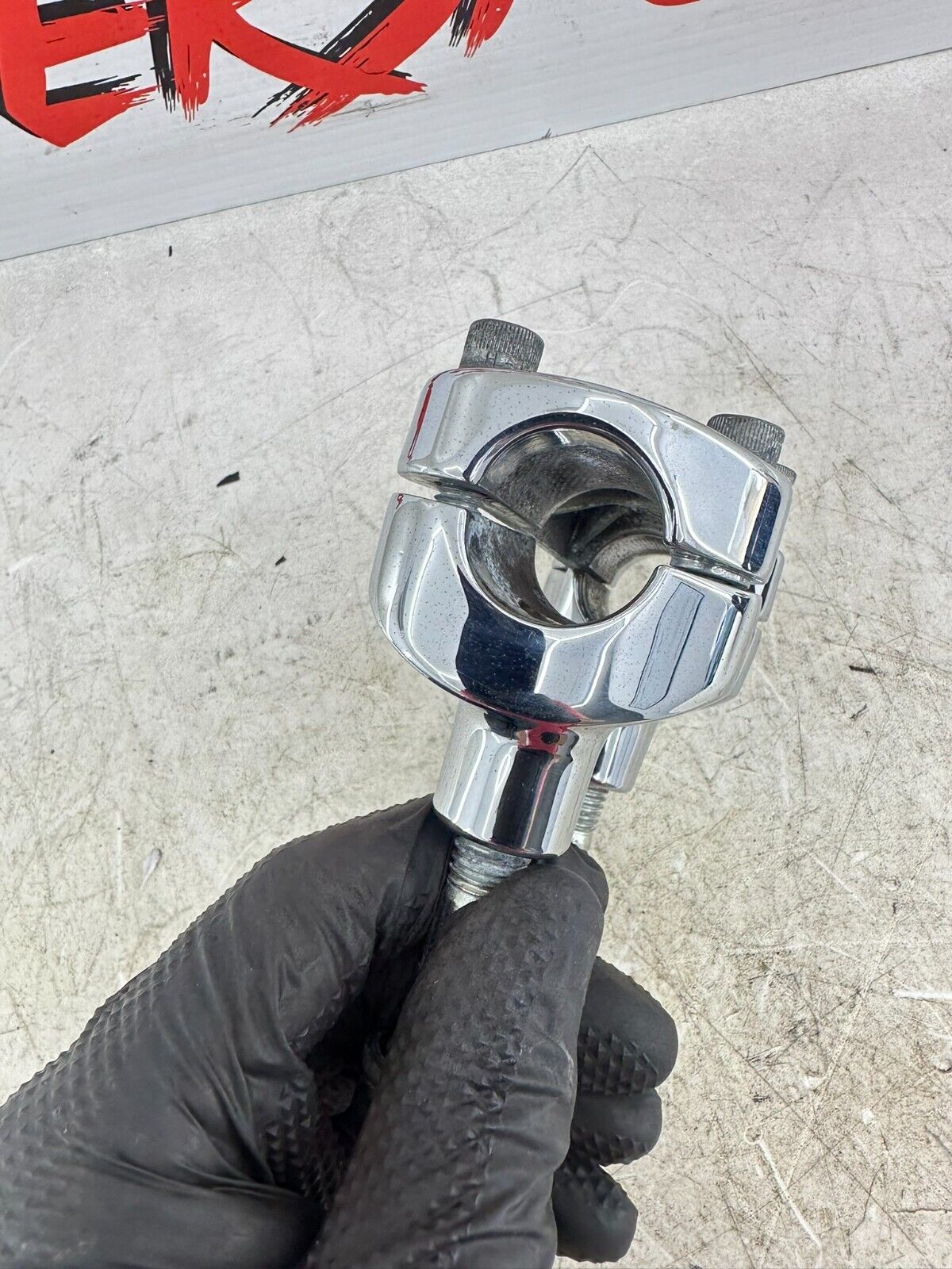 1995 HARLEY SOFTAIL Chrome 1" Handle Bar Clamp Riser OEM HD