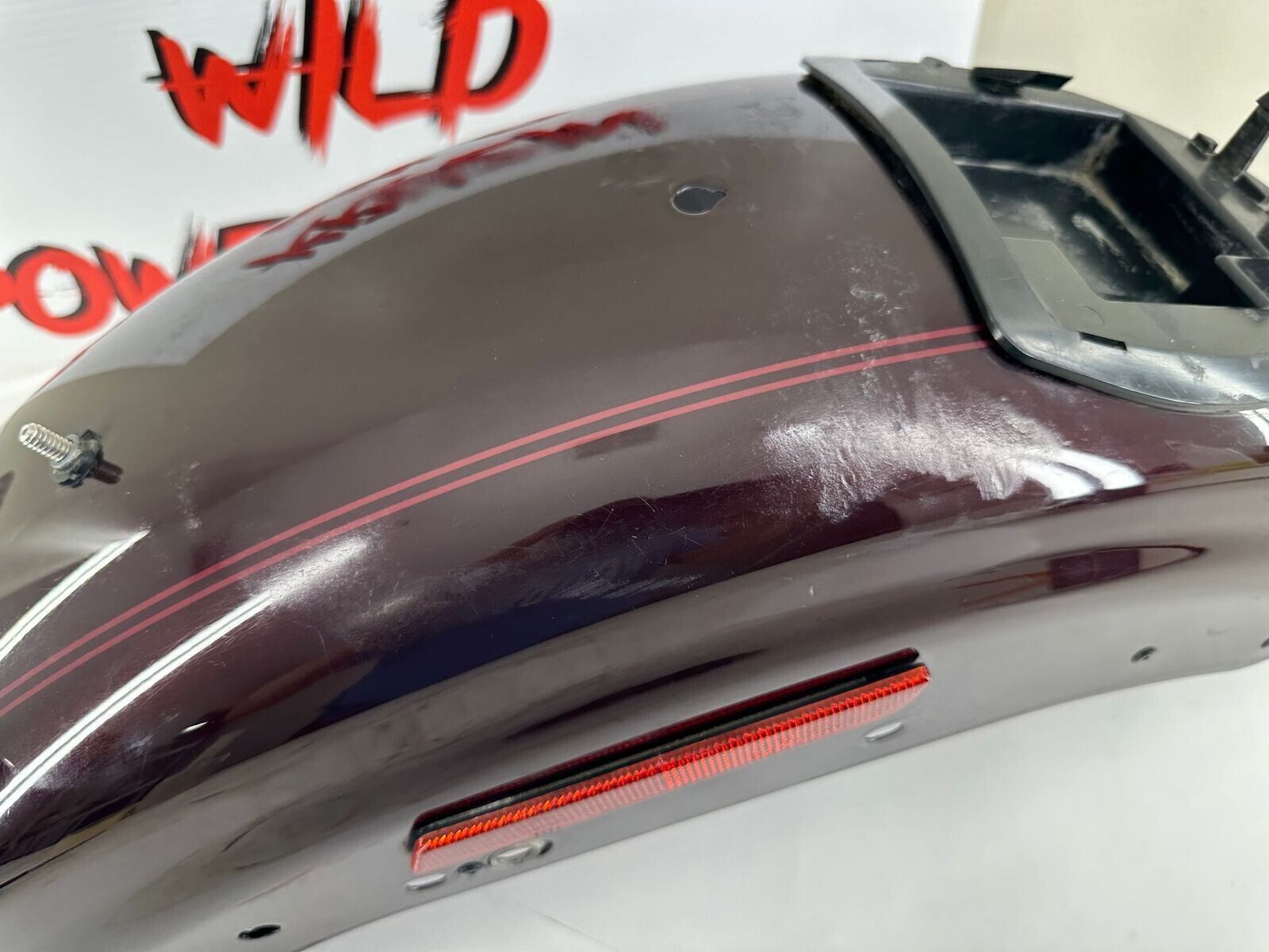 2007 HARLEY SPORTSTER CUSTOM Purple Rear Fender + Brake Light