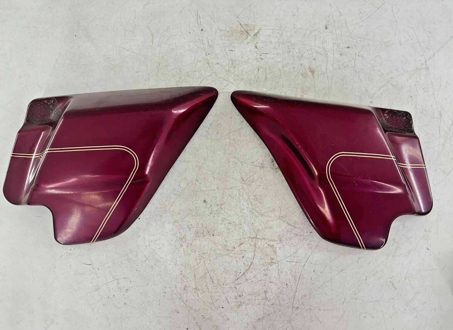 2004 HARLEY FLH ELECTRA GLIDE Right Left Side Cover Fairing Red 66250-97