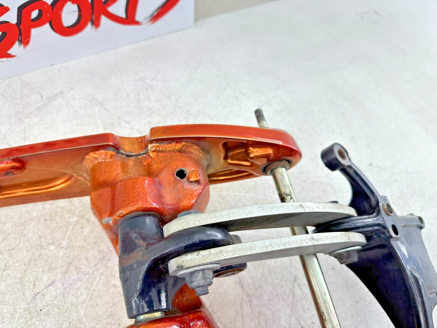 2006 Victory Kingpin Swingarm Fork + Shock Linkage Orange