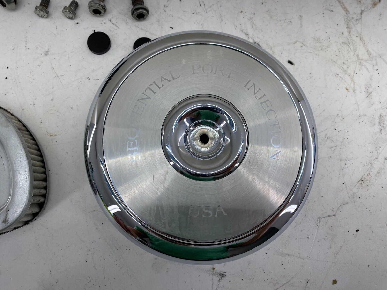 1995 HARLEY ELECTRA GLIDE Chrome Air Filter Housing Backing Plate Hardware