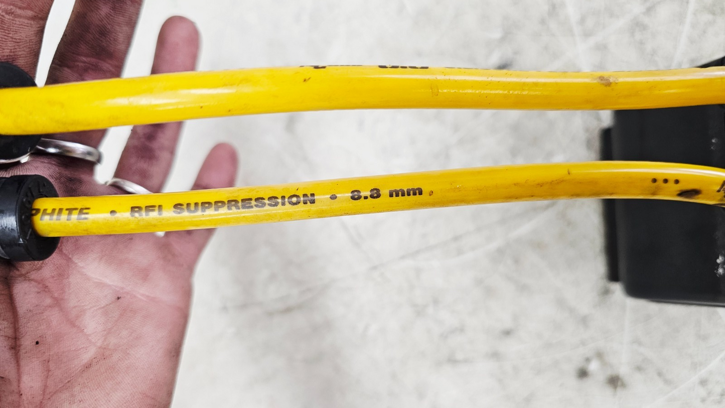 1990 Harley FXR FXRT FXRD FXRS FXLR Ignition Coil V-Fire Yellow Spark Plug Wires