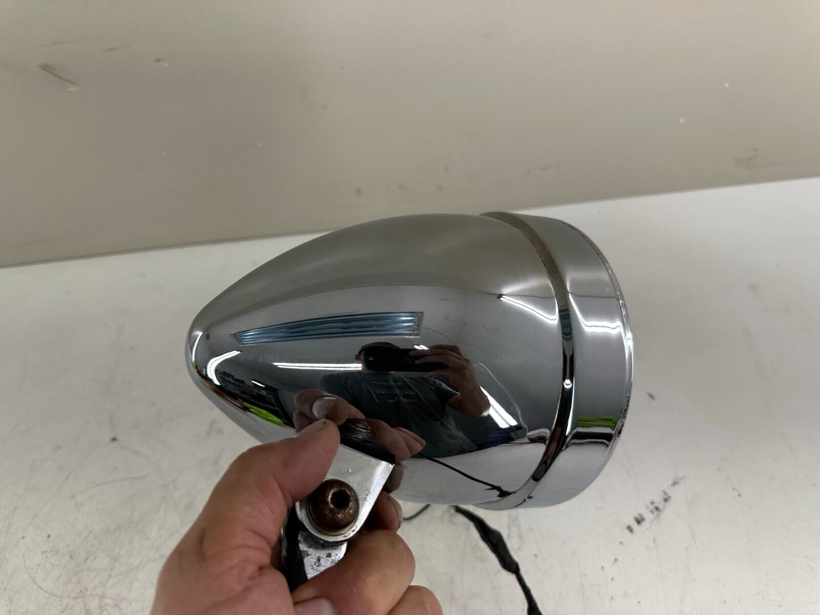 2000 HARLEY DAVIDSON DYNA SOFTAIL BULLET STYLE HEADLIGHT LIGHT CHROME