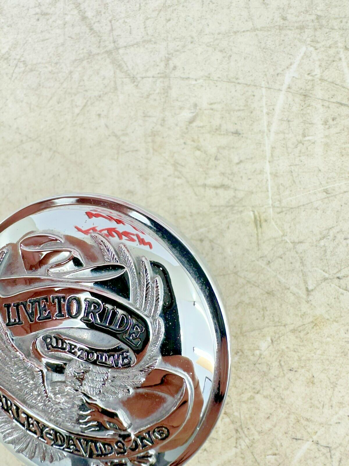 2002 HARLEY DYNA LOW RIDER Live To Ride Gas Tank Cap Lid