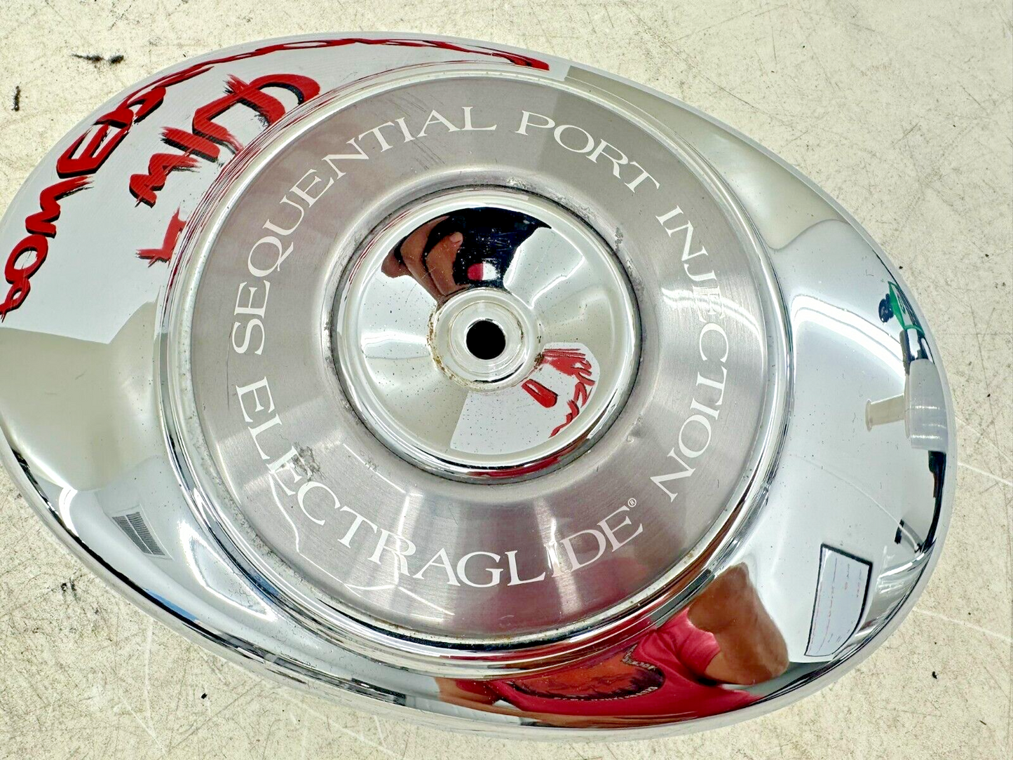 1999 HARLEY FLH ELECTRA GLIDE Air Filter Chrome Cover + Backing Plate W/Hardware