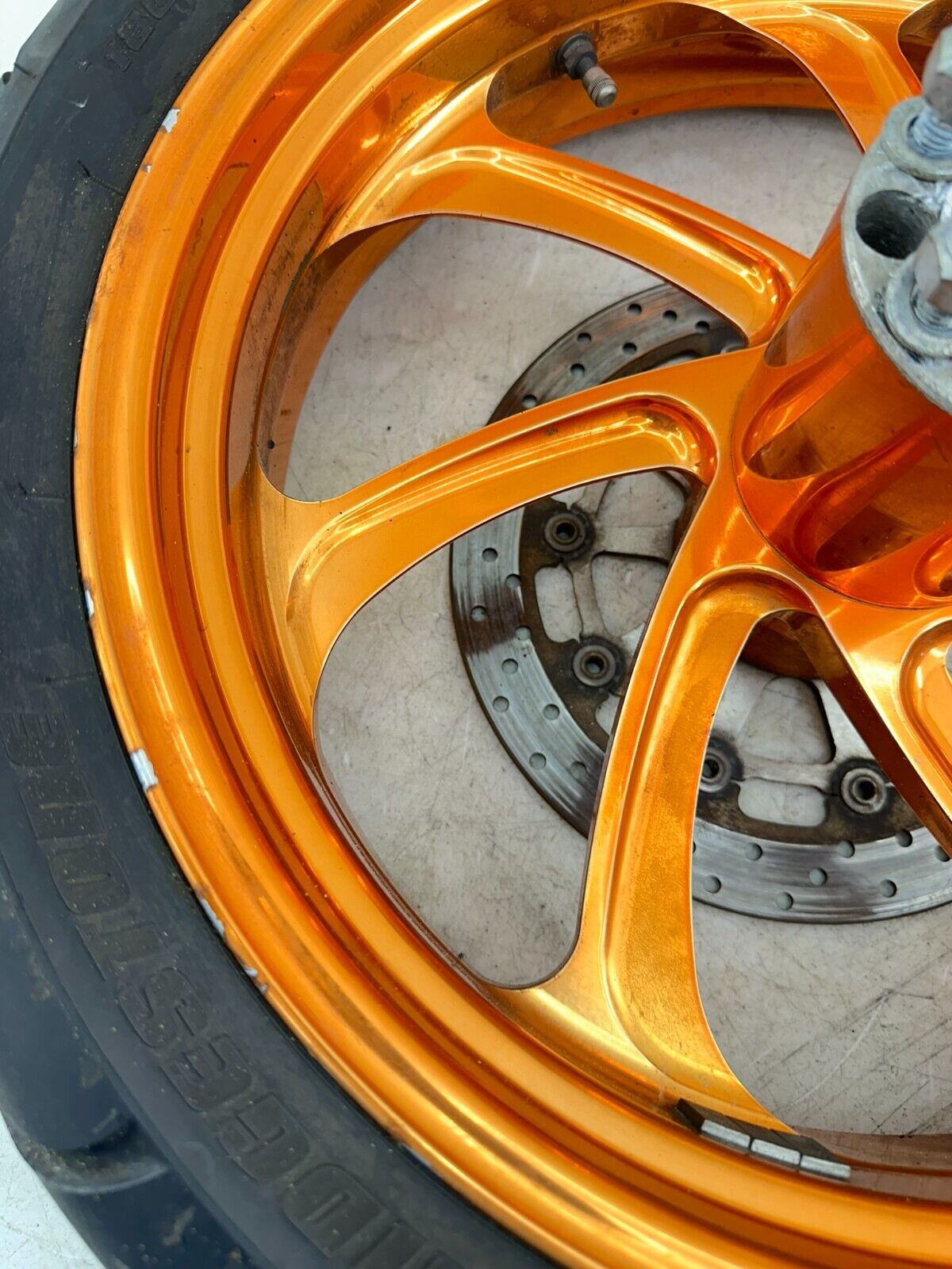 2006 Victory Kingpin 18x5 Rear Wheel Rim/Orange