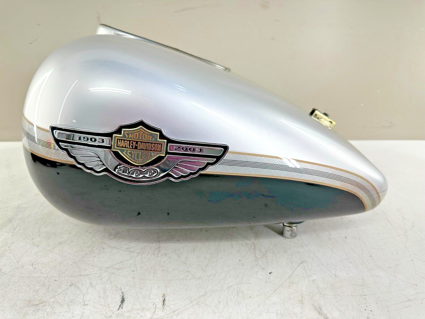 2003 HARLEY FLH ELECTRA GLIDE 100TH ANNIVERSARY PAINT GAS FUEL TANK w/ BADGES