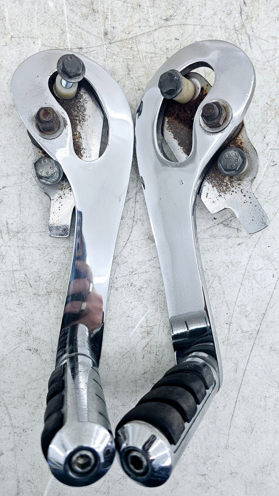 1993 HONDA GOLDWING GL1500 Kuryakyn Passenger Chrome Transformer Foot Pegs Riser