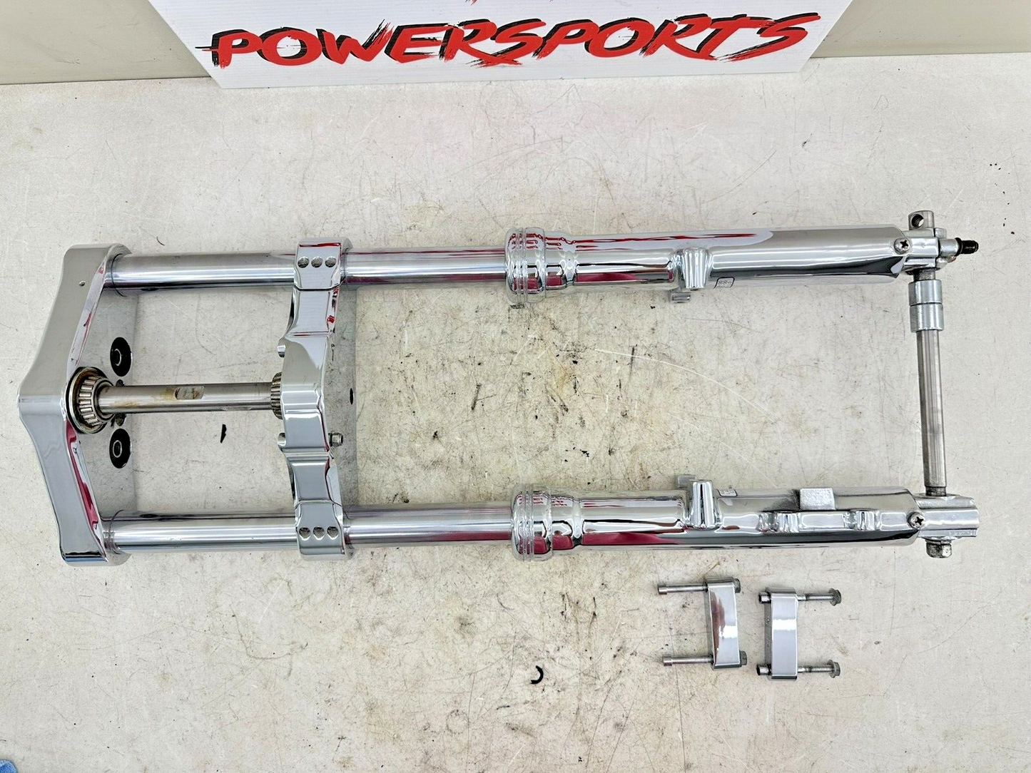2002 HARLEY DYNA LOW RIDER 41mm Front Forks Wide Glide Chrome Lowers+Triple Tree