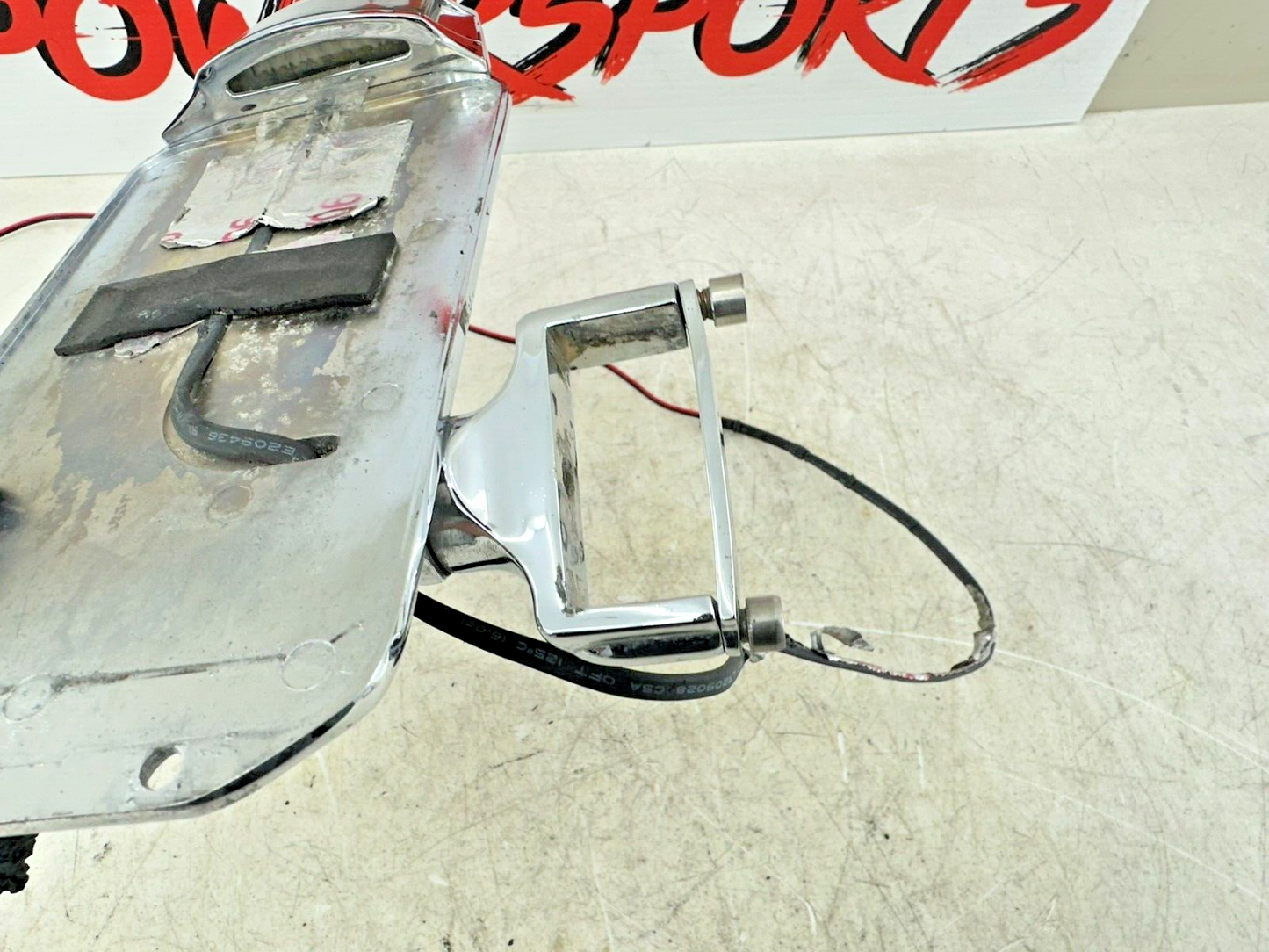 2002 HARLEY DYNA LOW RIDER Chrome Swingarm License Plate Side Mount