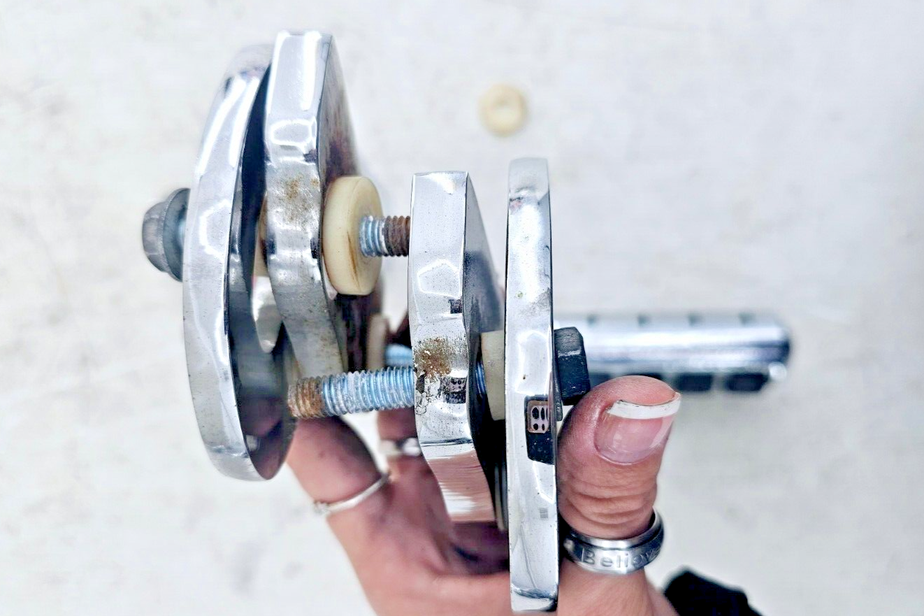 1993 HONDA GOLDWING GL1500 Kuryakyn Passenger Chrome Transformer Foot Pegs Riser