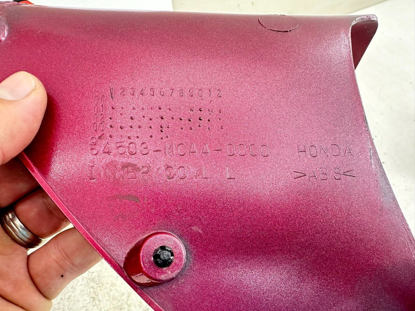 2004 Honda Goldwing GL1800 Red Right Left Inner Cowling Fairing Filler Panel