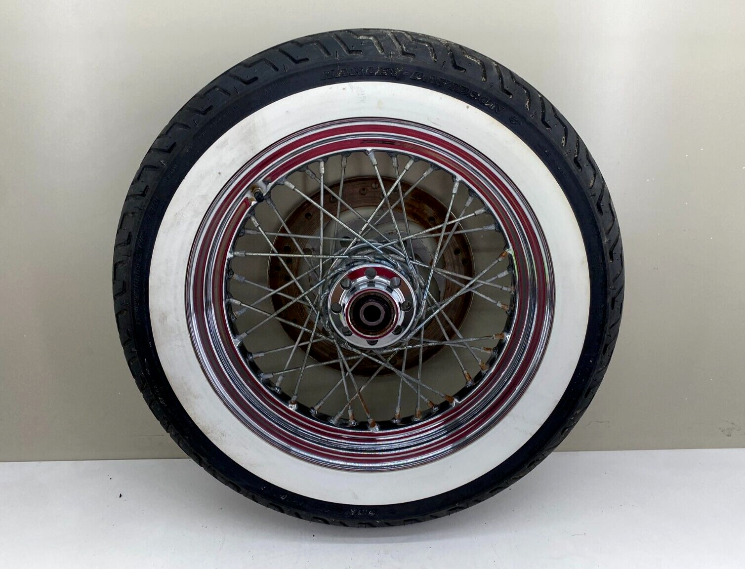 2003 HARLEY DAVIDSON SOFTAIL Heritage Front Wheel Rim Tire Spoke Laced Whitewall