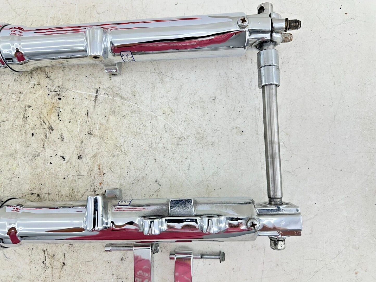 2002 HARLEY DYNA LOW RIDER 41mm Front Forks Wide Glide Chrome Lowers+Triple Tree