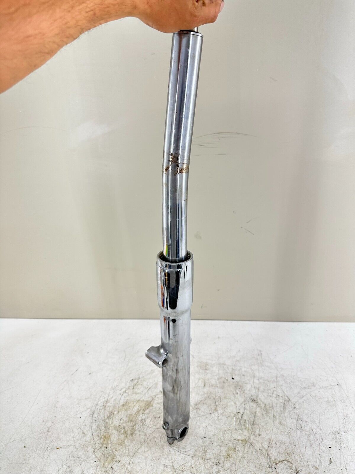 1999 HARLEY DAVIDSON SOFTAIL Front Fork Tube Chrome Lower ^Bent^ DAMAGED
