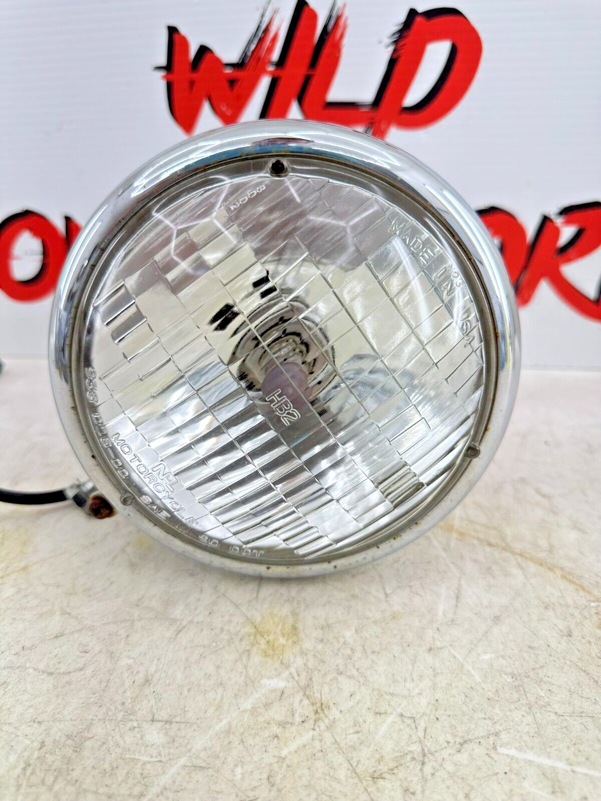 2004 UP HARLEY DAVIDSON SPORTSTER OEM HD Chrome Headlight Housing + Bulb