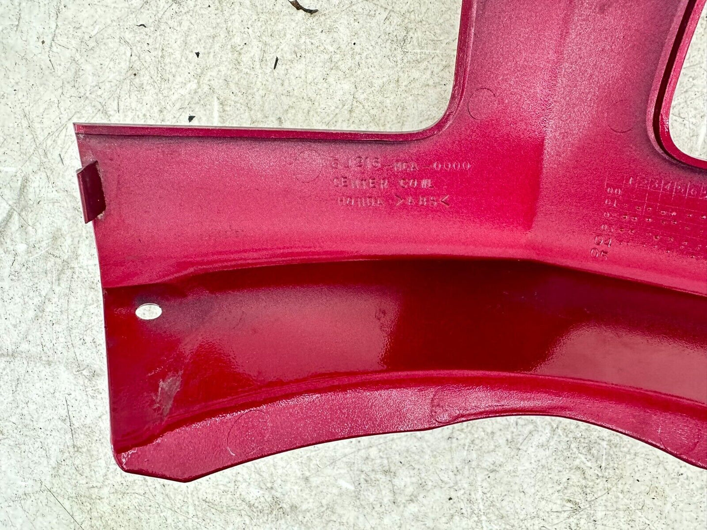 2004 Honda Goldwing GL1800 Red Front Fairing Cowl Lower Center Cover Plastic