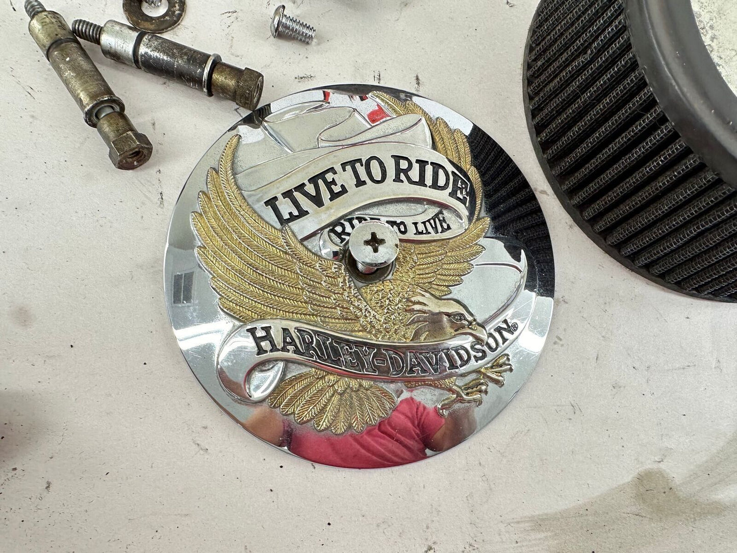 1999 HARLEY ELECTRA GLIDE Air Filter Cover + Mounting Hardware