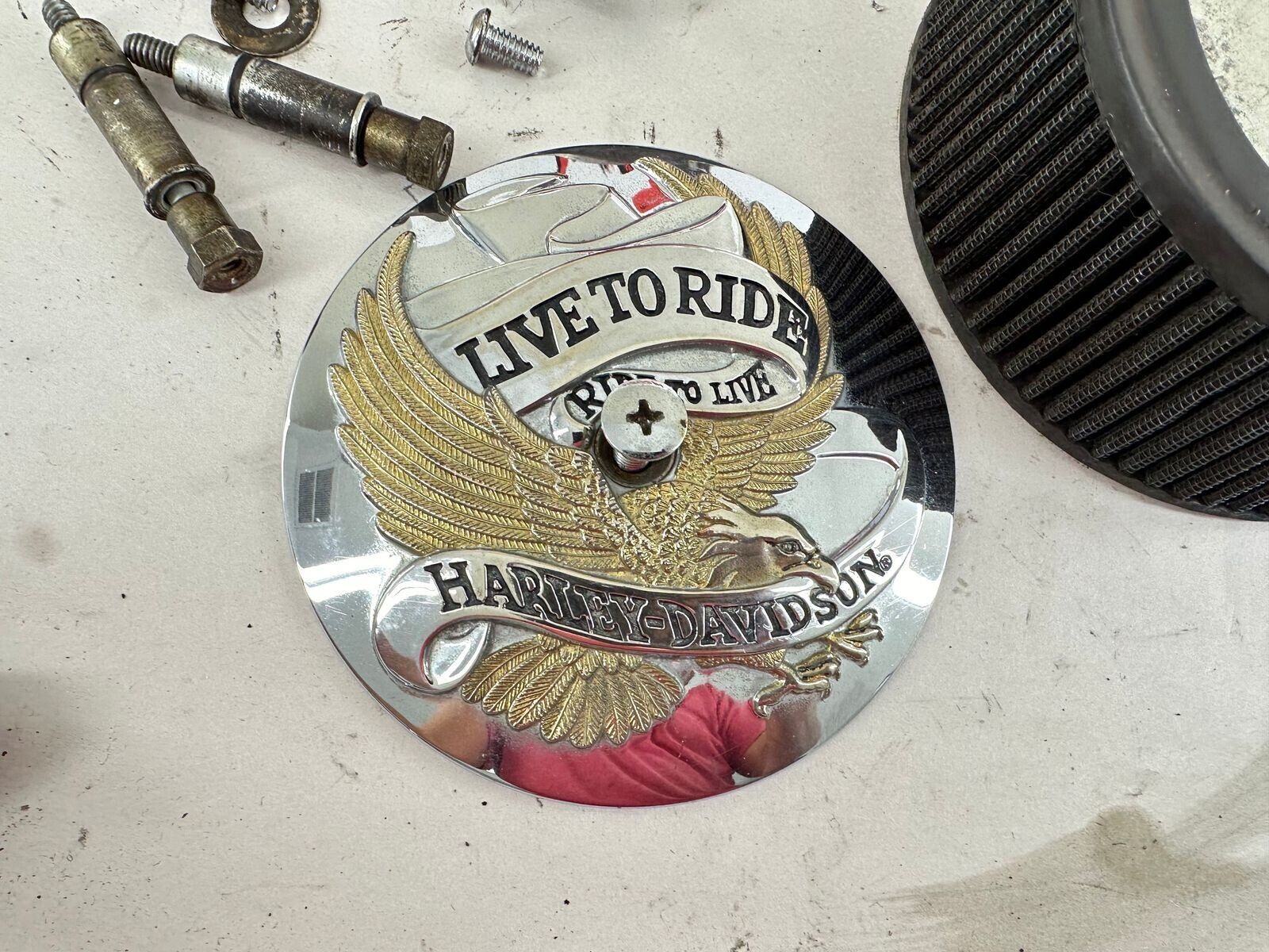 1999 HARLEY ELECTRA GLIDE Air Filter Cover + Mounting Hardware