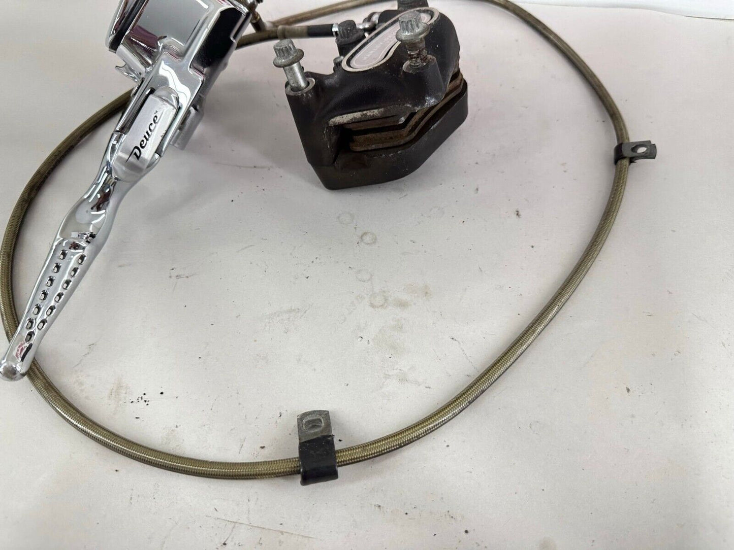 2003 HARLEY SOFTAIL Chrome Front Brake Master Cylinder + Caliper