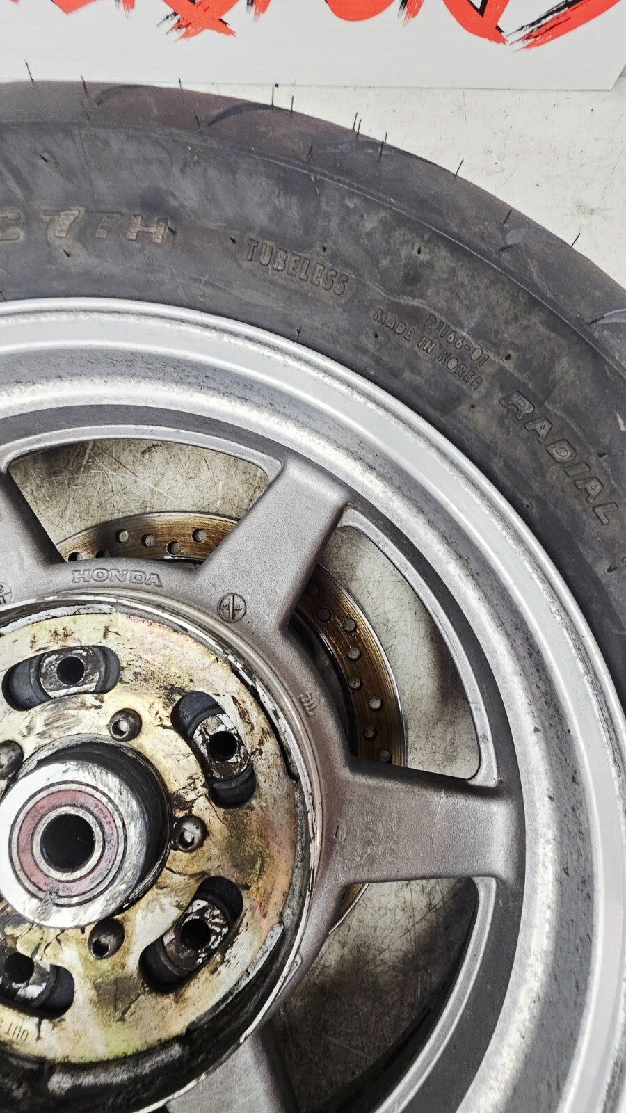 1995 HONDA GOLDWING GL1500 Rear Mag Wheel Rim Tire 16X3.5 Brake Rotor