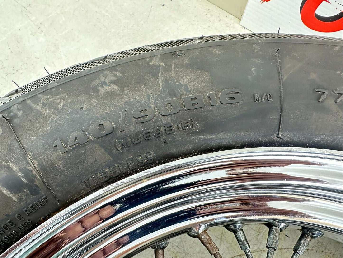 1999 HARLEY SOFTAIL 99 Down 16" Rear Wheel Rim Tire Spoke Laced W/ Hub