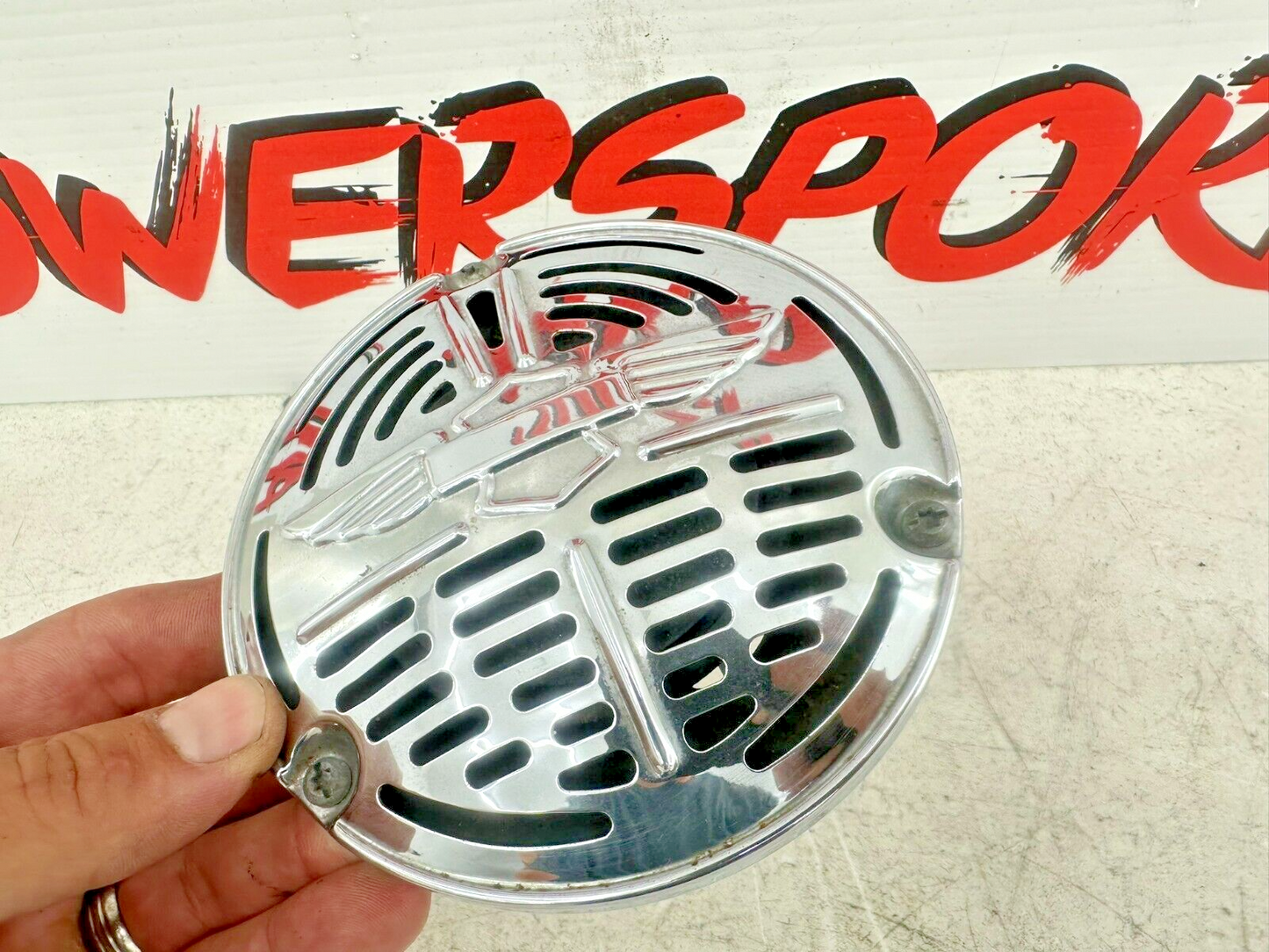 2001 HARLEY SOFTAIL FLSTS Heritage Springer Horn + Chrome Cover OEM