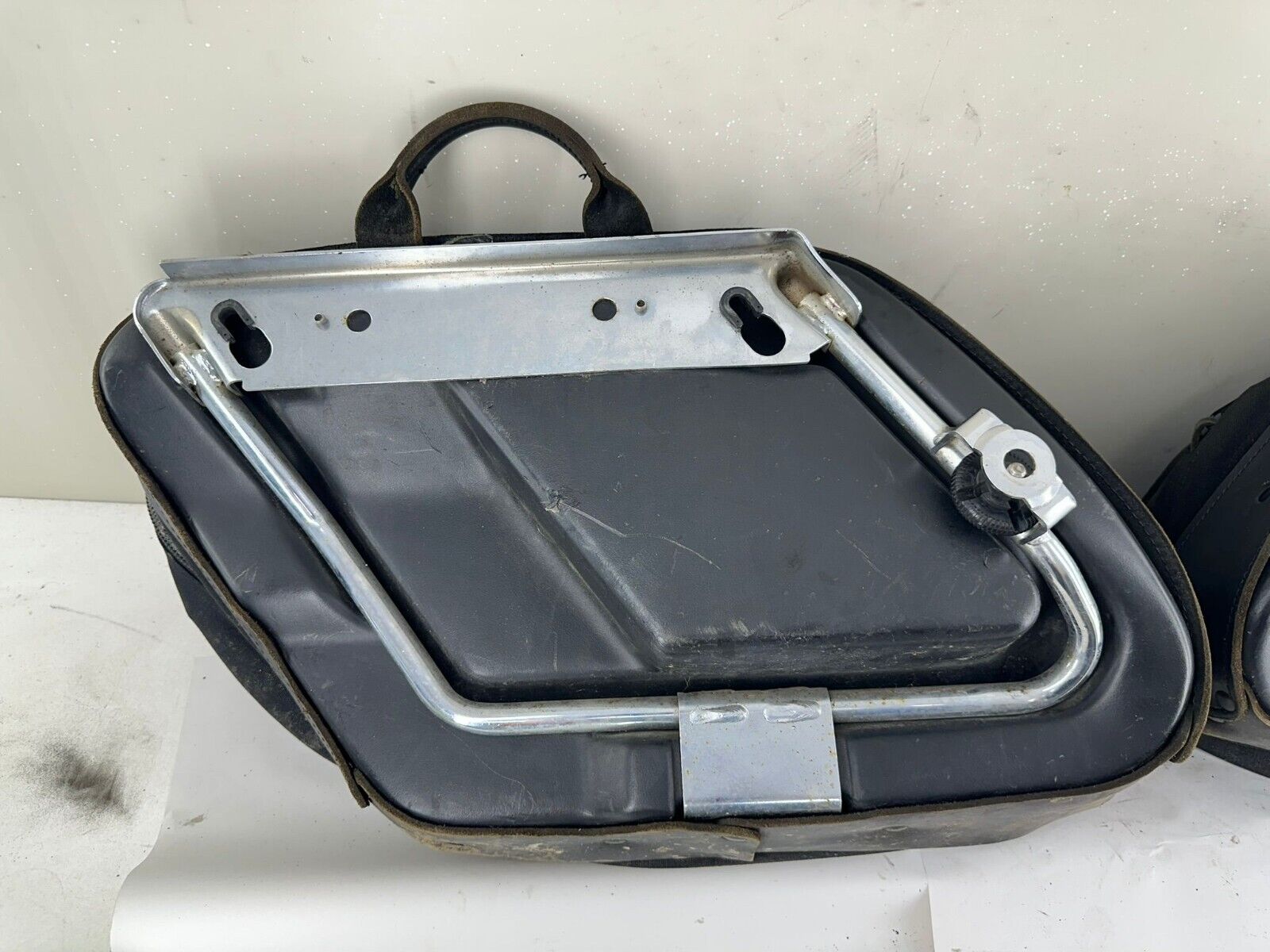 1996 HARLEY DAVIDSON DYNA OEM HO Convertible Canvas + Leather Saddle Bags