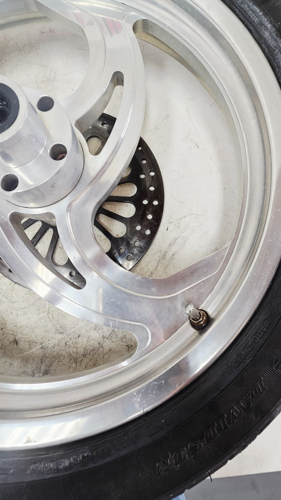 1993 HARLEY SOFTAIL Front Wheel Rim Tire 3 Spoke