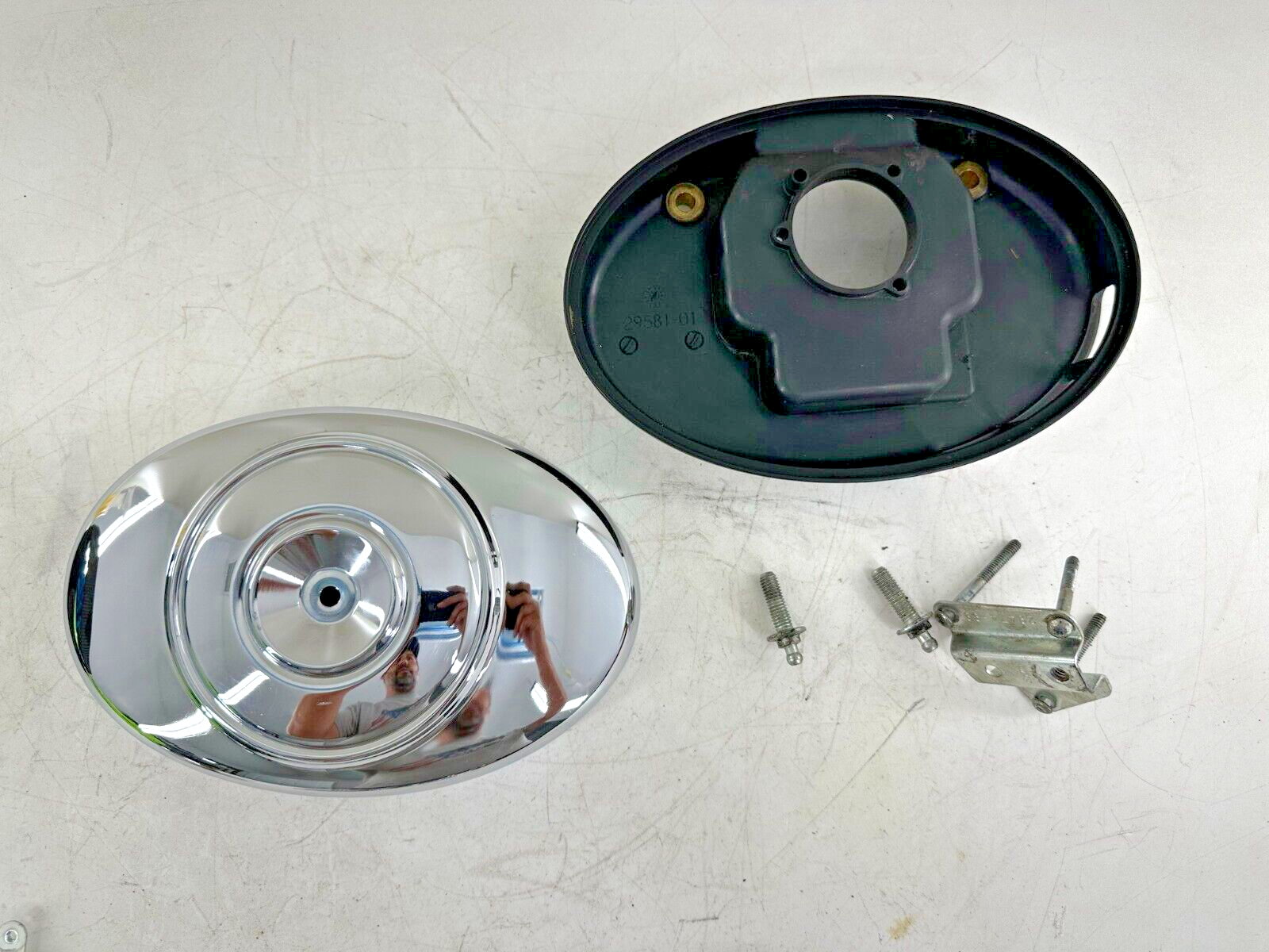 2003 HARLEY DAVIDSON SOFTAIL Air Filter Housing Backing Plate Chrome Cover