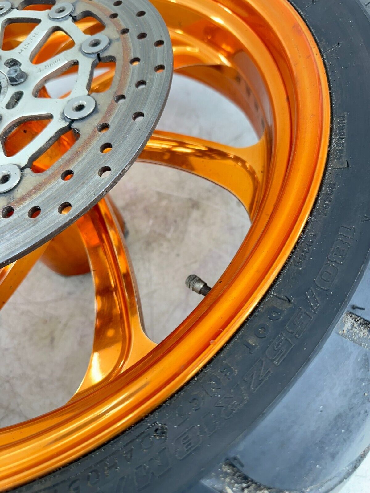 2006 Victory Kingpin 18x5 Rear Wheel Rim/Orange