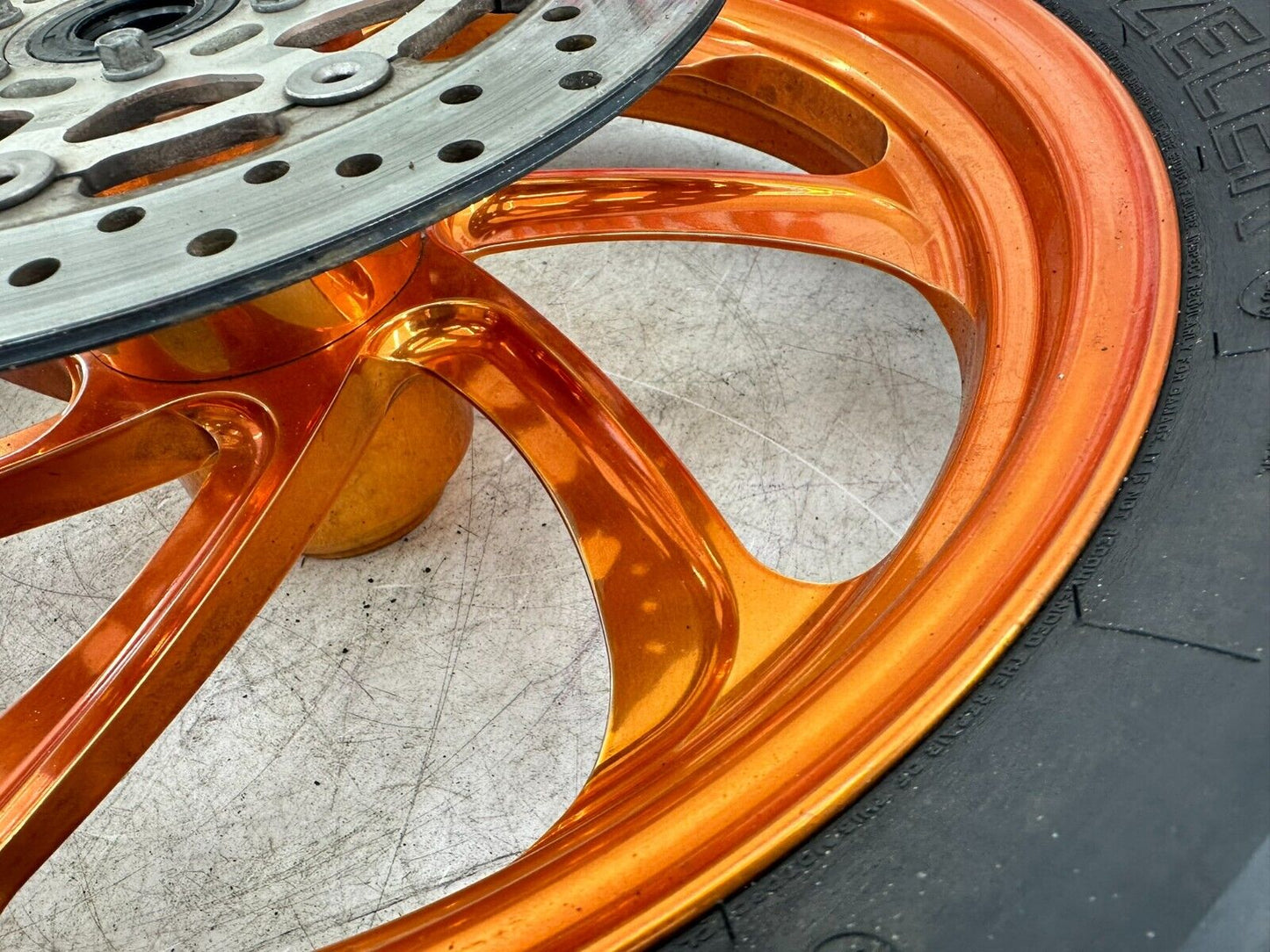 2006 Victory Kingpin 18x3 Front Wheel Rim/Orange