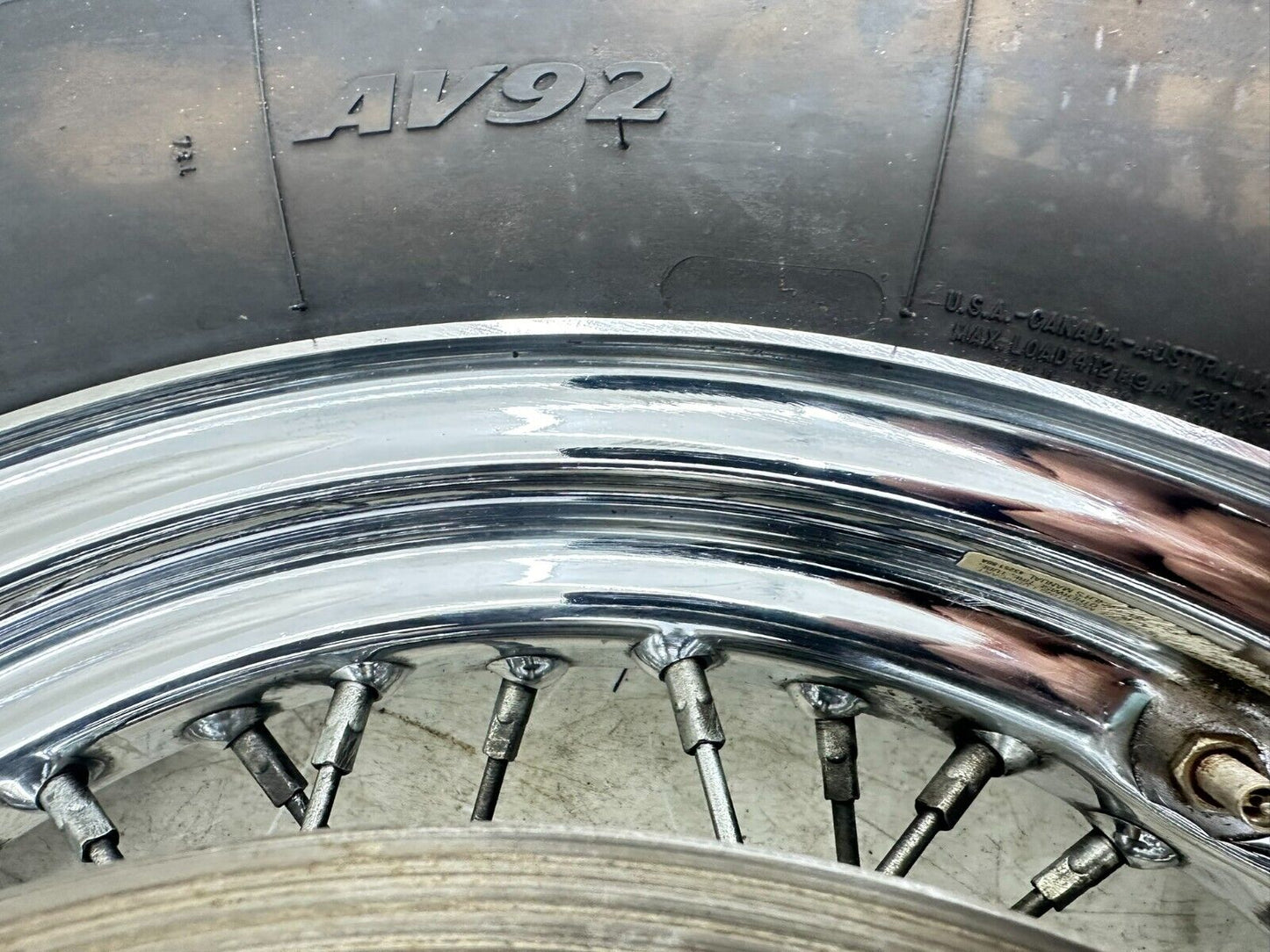 1999 HARLEY SOFTAIL 99 Down 16" Rear Wheel Rim Tire Spoke Laced W/ Hub