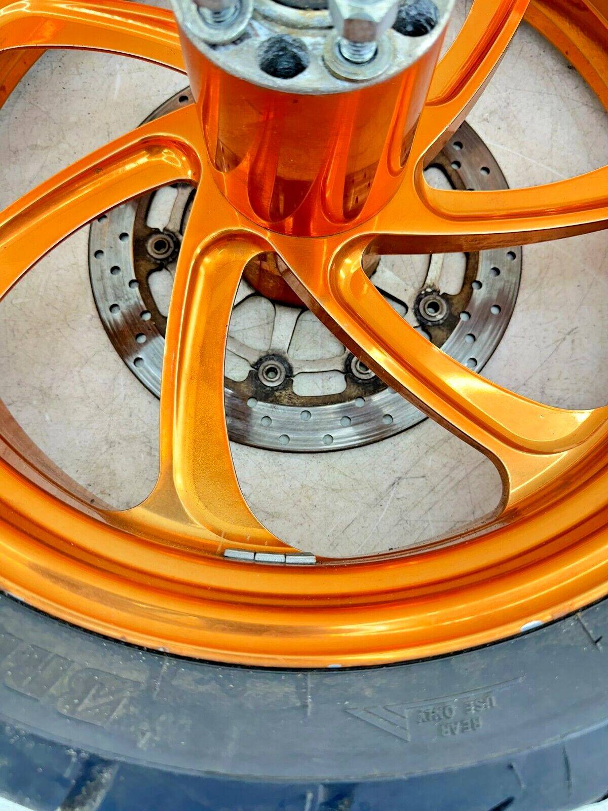 2006 Victory Kingpin 18x5 Rear Wheel Rim/Orange
