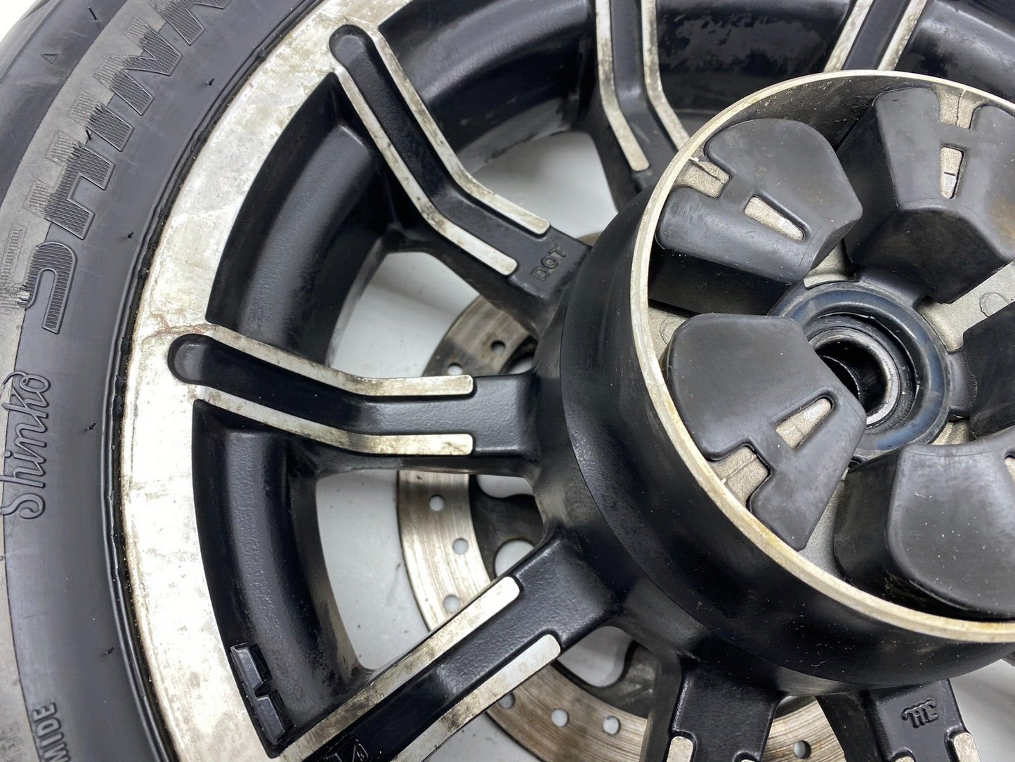 2014 Harley Davidson Electra Glide Rear Impeller Wheel Rim Tire 10 Spoke Mag