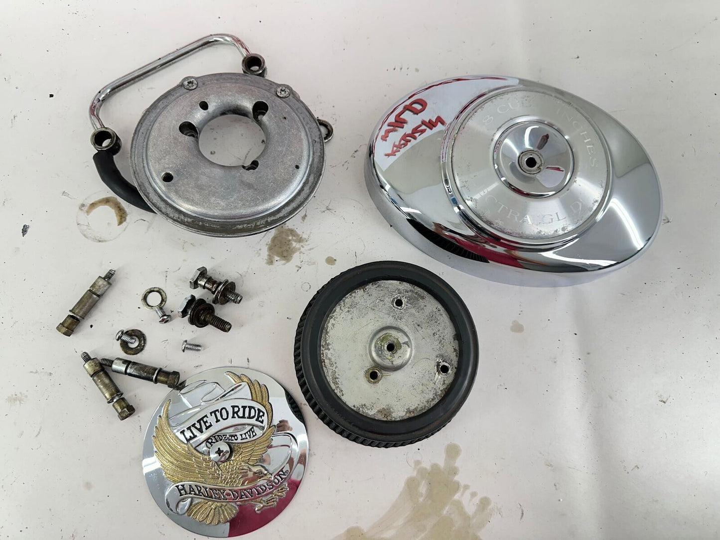 1999 HARLEY ELECTRA GLIDE Air Filter Cover + Mounting Hardware