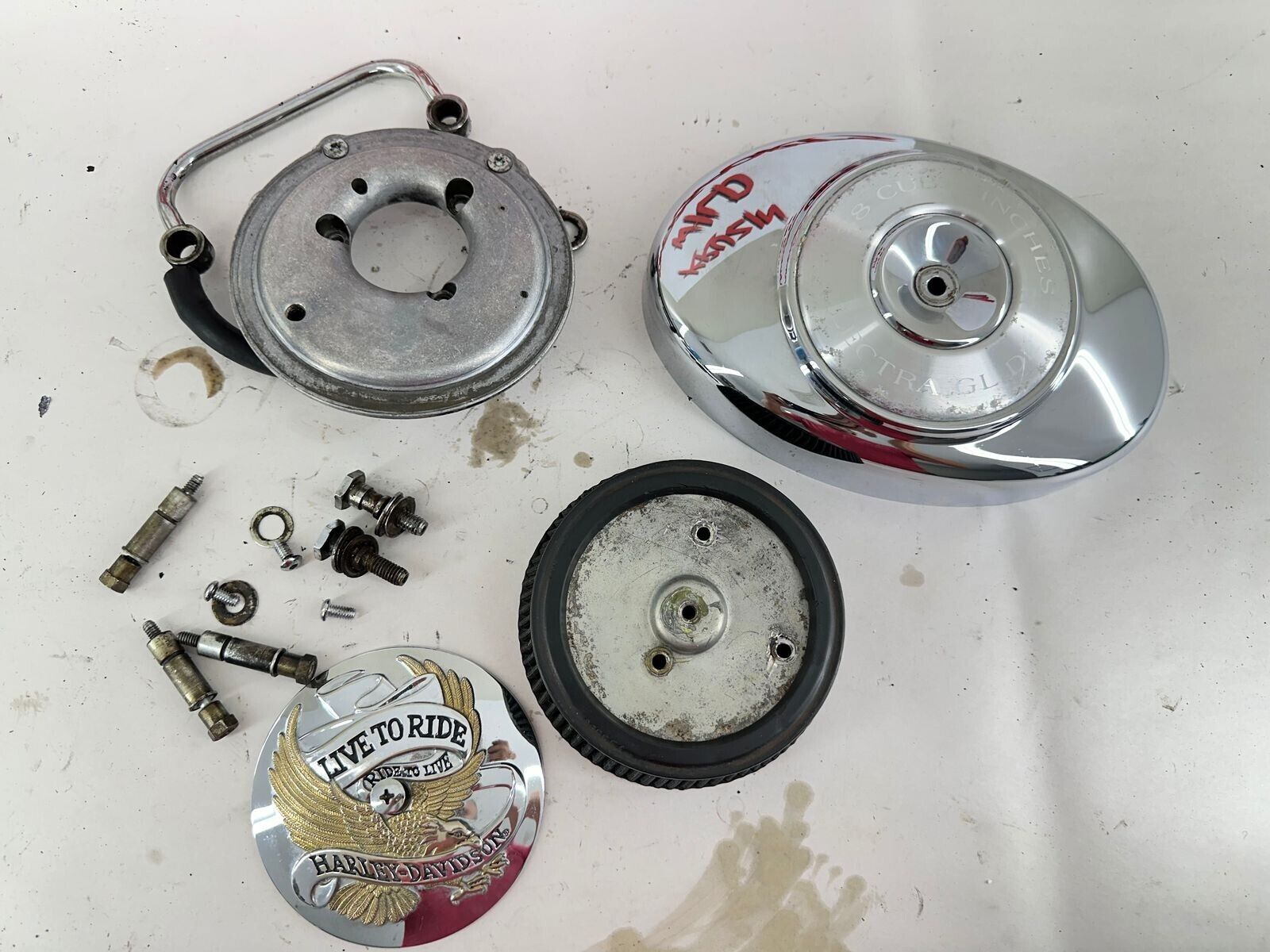 1999 HARLEY ELECTRA GLIDE Air Filter Cover + Mounting Hardware