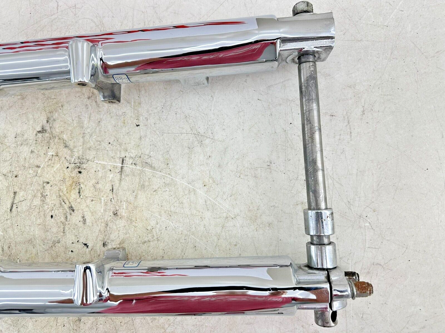 2002 HARLEY DYNA LOW RIDER 41mm Front Forks Wide Glide Chrome Lowers+Triple Tree