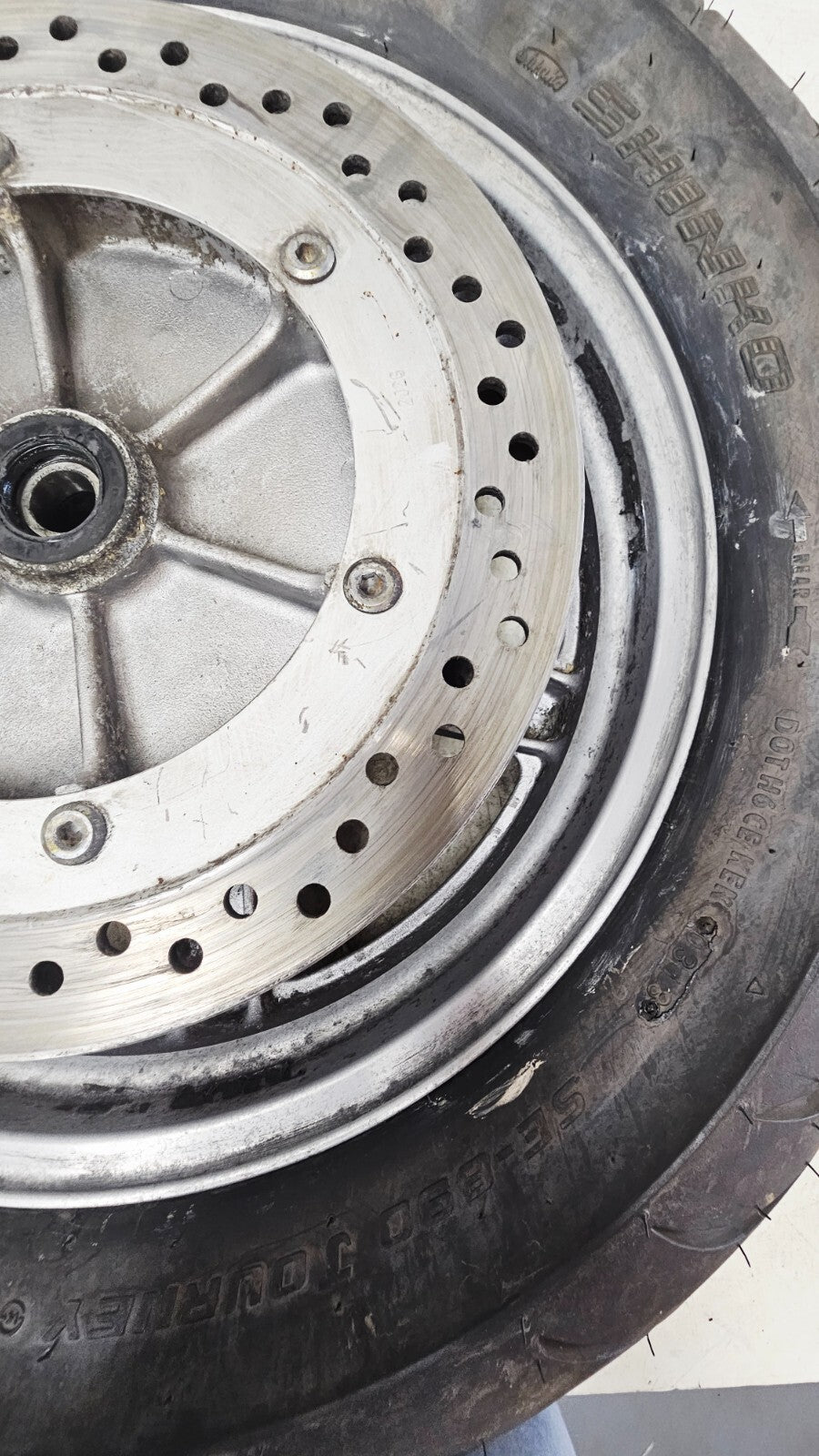 1995 HONDA GOLDWING GL1500 Rear Mag Wheel Rim Tire 16X3.5 Brake Rotor