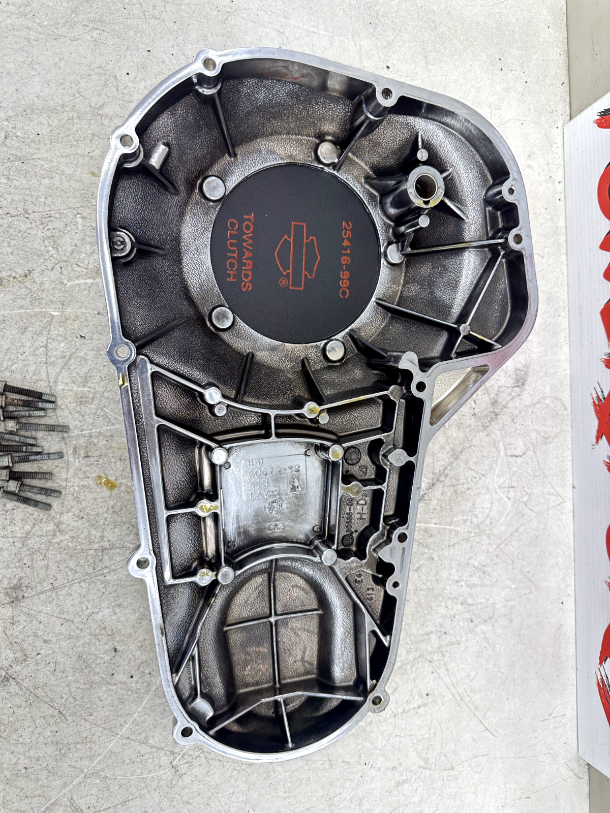 2003 HARLEY ELECTRA GLIDE classic Chrome Outer Primary Clutch Cover Case